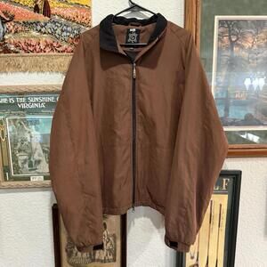 NWOT Turtleson Jacket Mens Brown‎ Knit Back Full Zip Mock Neck Golf Size 2XL